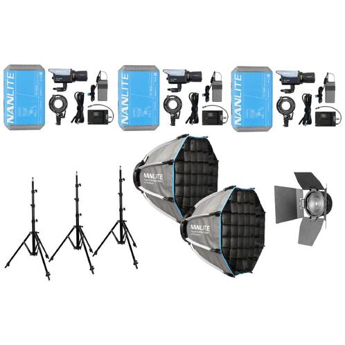 Nanlite FC-60B LED Bi-Colour Spot Light Triple Kit, Audio, Tv en Foto, Fotografie | Fotostudio en Toebehoren, Overige typen, Nieuw