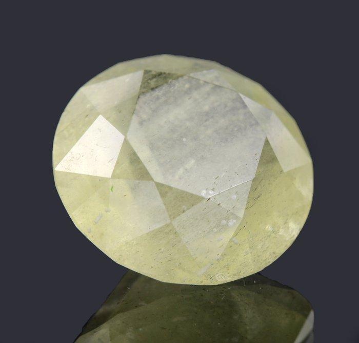 Libisch woestijnglas gemma - 9.8 g - (1), Verzamelen, Mineralen en Fossielen