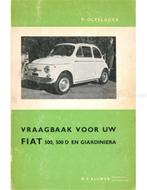1961 - 1964 FIAT 500, 500D, GIARDINIERA VRAAGBAAK, Auto diversen, Handleidingen en Instructieboekjes