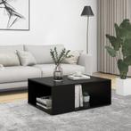 vidaXL Salontafel 90x67x33 cm bewerkt hout zwart, 50 tot 100 cm, Verzenden, Nieuw, 50 tot 100 cm