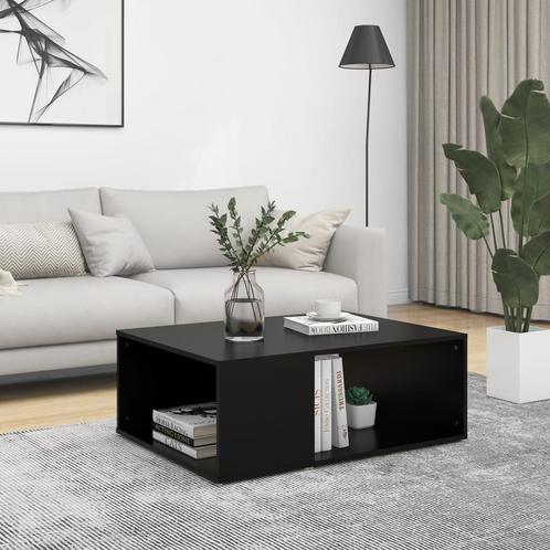 vidaXL Salontafel 90x67x33 cm bewerkt hout zwart, Huis en Inrichting, Tafels | Salontafels, 50 tot 100 cm, Nieuw, Overige houtsoorten