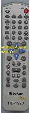 Afstandsbediening Hiteker he-1920, Audio, Tv en Foto, Afstandsbedieningen, Origineel, Nieuw, Ophalen of Verzenden