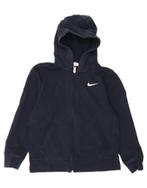 NIKE Boys Zip Hoodie Sweater 10-11 Years Medium Navy Blue, Verzenden, Nieuw