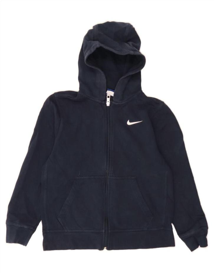 NIKE Boys Zip Hoodie Sweater 10-11 Years Medium Navy Blue, Kleding | Heren, Truien en Vesten, Verzenden