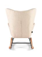 Aemely® Schommelstoel Mama - Beige Teddy, Blank Hout, Ophalen of Verzenden, Nieuw, Stoel(en)