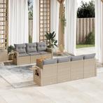 vidaXL 8-delige Loungeset met kussens poly rattan gemengd, Verzenden, Nieuw, Rotan, Loungeset