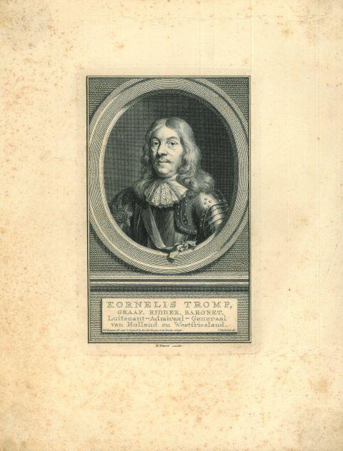 Portrait of Cornelis Maartenszoon Tromp, Antiek en Kunst, Kunst | Etsen en Gravures