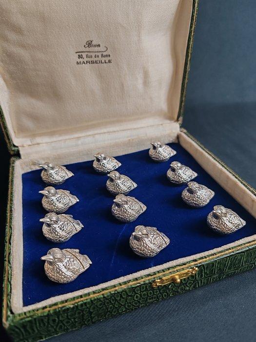 Messensteun (12) - geplateerd met zilver, Antiek en Kunst, Antiek | Meubels | Tafels