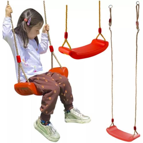 Kruzzel Rode kunststof schommel met verstelbaar touw voor..., Kinderen en Baby's, Speelgoed | Overig, Nieuw, Ophalen of Verzenden