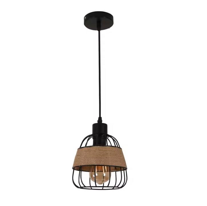 Nieuwe Vintage Lantaarn Hanglamp – Industriële Plafondlamp, Huis en Inrichting, Lampen | Hanglampen, Nieuw, Hout, Metaal, Verzenden