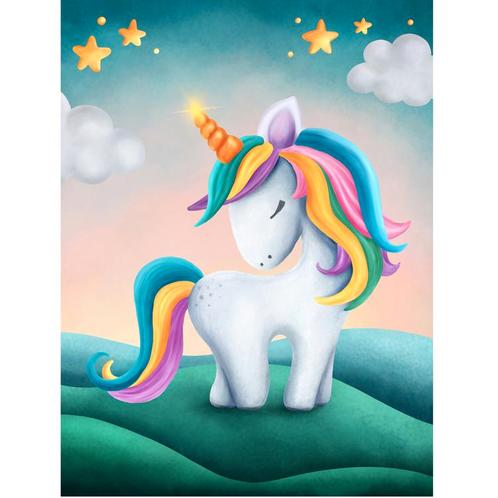 Diamond Painting Knutselset Kind 6+ - Eenhoorn / Unicorn Car, Hobby en Vrije tijd, Knutselen, Nieuw, Ophalen of Verzenden