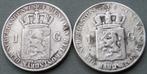 Nederland. Willem III. 1 Gulden 1864 en 1865 (Zonder, Postzegels en Munten, Munten | Nederland