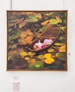 Viet Ha Tran - The Golden Lotus Lake - Framed