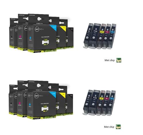 Geschikt AANBIEDING Canon pgi-5 en cli-8 serie10X MET CHIP, Computers en Software, Printerbenodigdheden, Cartridge, Nieuw