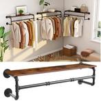 Industriële Wandkapstok met Plank – Kledingrek van Metaal, Kleding | Dames, Kledingrekken, Verzenden, Nieuw
