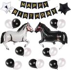19-delige paarden decoratie set Black and White Horses, Nieuw, Versiering, Verzenden, Verjaardag