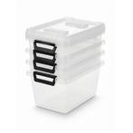 Set 5 Transparante Opbergboxen 5L – Stapelbaar Met Deksel, Ophalen of Verzenden, Nieuw