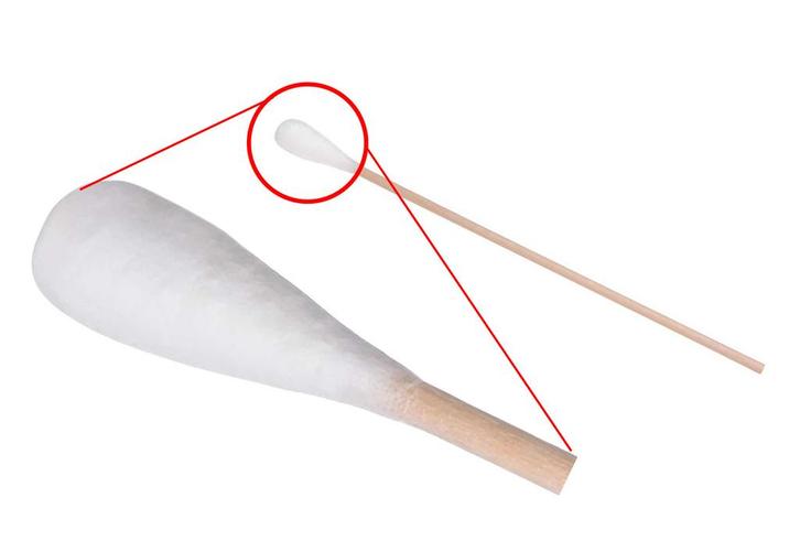 Wattenstaaf met grote katoenen kop (15 cm totale lengte), Doe-het-zelf en Verbouw, Gereedschap | Handgereedschap, Nieuw, Ophalen of Verzenden