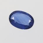 Blauw Saffier - 1.02 ct - nternational Colored Gemstone, Sieraden, Tassen en Uiterlijk, Edelstenen, Nieuw