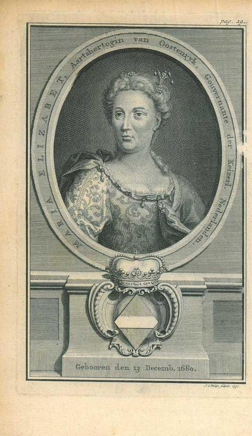 Portrait of Maria Elisabeth, Archduchess of Austria, Antiek en Kunst, Kunst | Etsen en Gravures