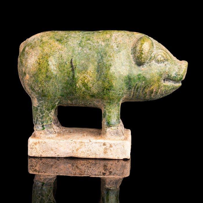 Ming-dynastie Groene geglazuurde aardewerk dierenfiguur -, Antiek en Kunst, Antiek | Overige Antiek