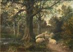 English School (XVIII-XIX) - A Rural Scene With Resting, Antiek en Kunst