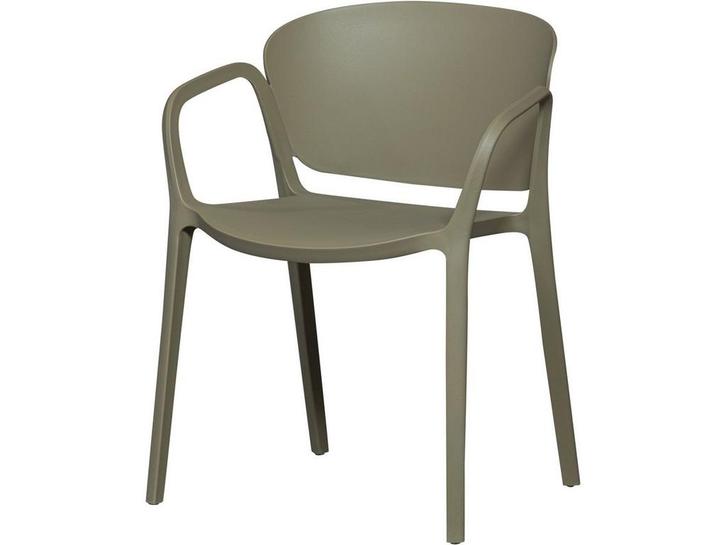 WOOOD Bent - Tuinstoel - Stapelbaar - Groen (2 stuks), Tuin en Terras, Overige Tuin en Terras, Zo goed als nieuw, Verzenden