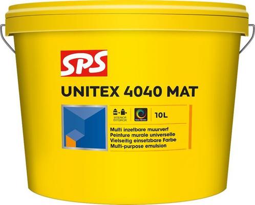 SPS Unitex 4040 10 Liter, Doe-het-zelf en Verbouw, Verf, Beits en Lak, 5 tot 10 liter, Overige kleuren, Nieuw, Verf