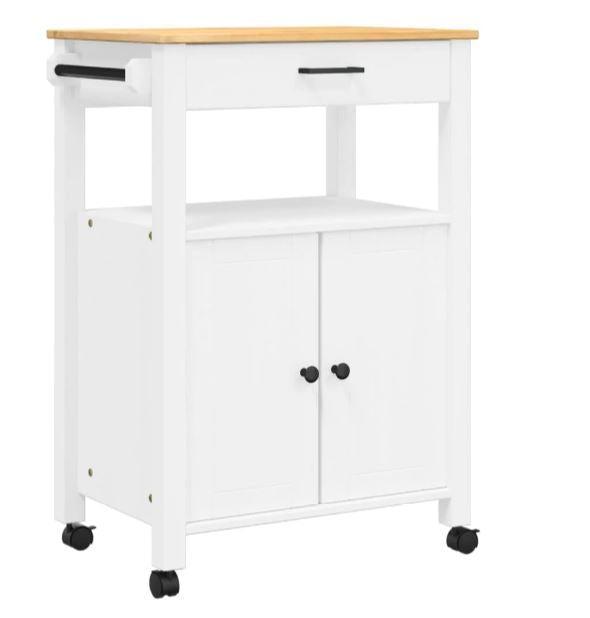 VidaXL Keukentrolley, wit grenen, 60 x 40 x 90 cm, Diversen, Overige Diversen, Ophalen