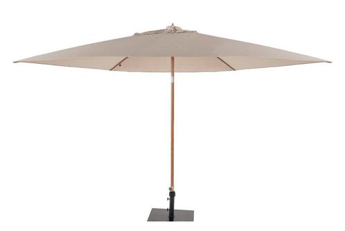 4-Seasons Outdoor Azzurro stokparasol 300 cm - Woodlook/Sand, Tuin en Terras, Parasols, Stokparasol, Nieuw, Kantelbaar, Verzenden