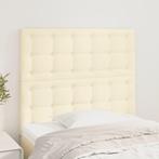 vidaXL Hoofdborden 2 st 80x5x78/88 cm kunstleer crèmekleurig, Huis en Inrichting, Slaapkamer | Bedden, Verzenden, Nieuw, Crème