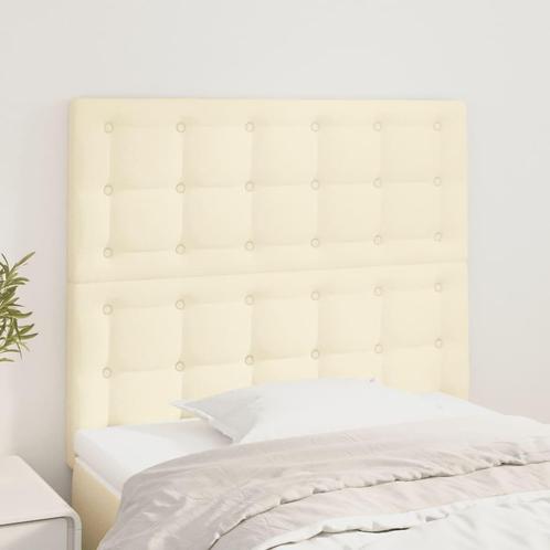 vidaXL Hoofdborden 2 st 80x5x78/88 cm kunstleer crèmekleurig, Huis en Inrichting, Slaapkamer | Bedden, Crème, Nieuw, Overige materialen