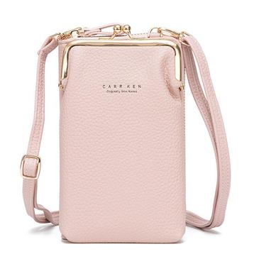 ZILOU Telefoontasje - Portemonnee - Compact - Roze [Tip!] beschikbaar voor biedingen