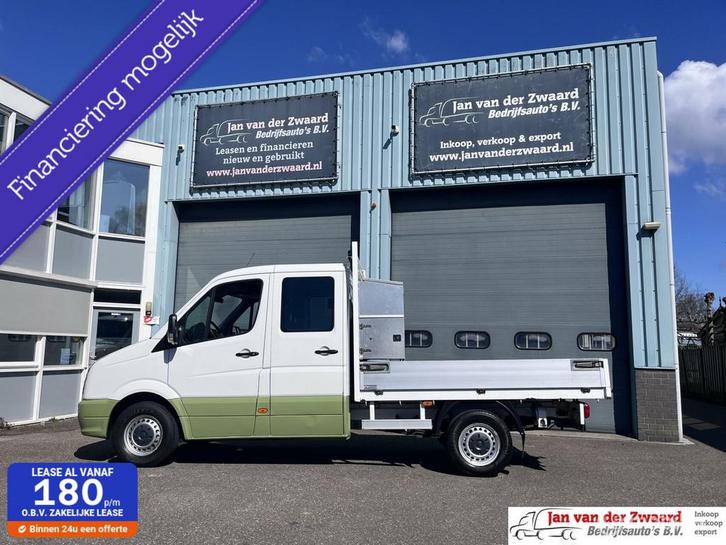 Volkswagen Crafter 35 2.0 TDI open laadbak dubbele cabine, Auto's, Bestelauto's, Lease, Handgeschakeld, Wit, Financial lease, Diesel
