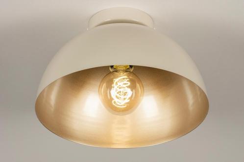 Rietveld Plafondlampen - Goud, Beige, Zand - Metaal, Huis en Inrichting, Lampen | Plafondlampen, Verzenden