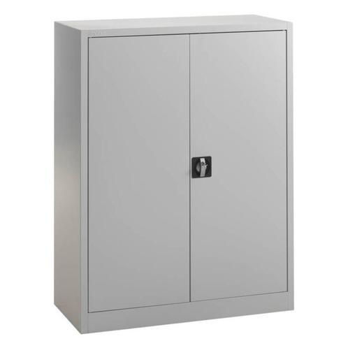 -24% Middelhoge Metalen Draaideurkast 92x120 - Grijs, Zakelijke goederen, Kantoor en Winkelinrichting | Kantoormeubilair en Inrichting