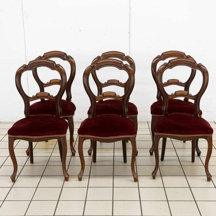 (6) Victoriaanse Eetkamerstoelen, Huis en Inrichting, Stoelen, Ophalen of Verzenden