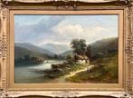 Alfred Wadham Sinclair (1866-1938) - A Cottage By the Loch,, Antiek en Kunst, Kunst | Schilderijen | Klassiek