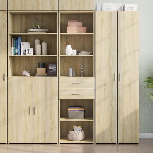 vidaXL buffetkast 50x42,5x185 cm bewerkt hout sonoma, Huis en Inrichting, Kasten | Buffetkasten, 50 tot 75 cm, Nieuw, Overige houtsoorten