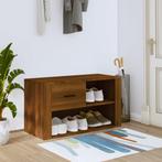 vidaXL Schoenenkast 80x35x45 cm bewerkt hout bruin, Verzenden, Nieuw