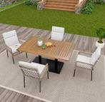 5-delige tuinset – acaciahouten tafel met rotan stoelen, Verzenden, Nieuw