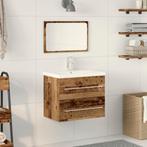 vidaXL Badkamer Wastafel Kast met Ingebouwd Fontein Oud Hout, Verzenden, Nieuw