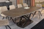 Uitschuifbare eettafel INCEPTION 130-190cm roest ovaal, Huis en Inrichting, Tafels | Eettafels, Ophalen of Verzenden, Nieuw