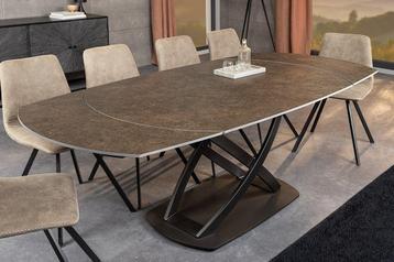 Uitschuifbare eettafel INCEPTION 130-190cm roest ovaal beschikbaar voor biedingen