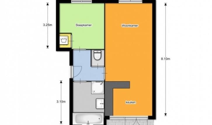 Te Huur 2 Kamer Appartement Morsestraat In Breda, Huizen en Kamers, Huizen te huur, Direct bij eigenaar, Noord-Brabant, Appartement