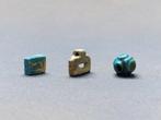 Oud-Egyptisch Faience Amulet, Beads, Two beautiful Egyptian, Antiek en Kunst