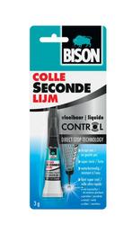Bison secondelijm control 3 ml, tube, Verzenden, Nieuw