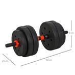 TRUUSK Halterset - 21x21x50 cm - Gietijzer - Gewicht: 10 kg, Sport en Fitness, Fitnessmaterialen, Verzenden, Nieuw