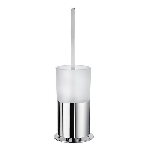 Toiletborstel Smedbo Outline met Houder Mat Glas 11x11 cm, Doe-het-zelf en Verbouw, Sanitair, Bad, Nieuw, Chroom, Ophalen of Verzenden
