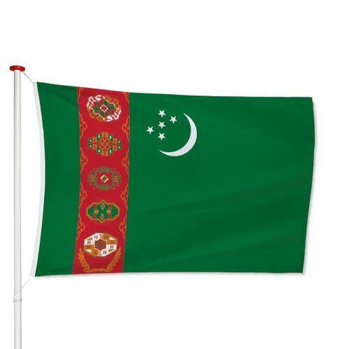 Turkmeense Vlag 40x60cm, Diversen, Vlaggen en Wimpels, Nieuw, Verzenden